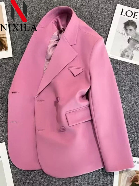 New Spring Autumn Blazer Woman 2024 Chic Elegant Woman Jacket Outerwears Blazers