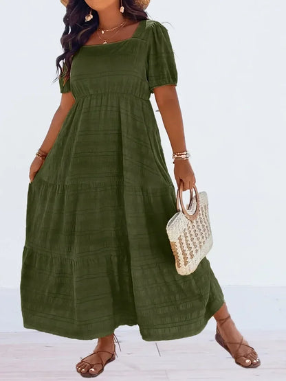 Plus Size Square Neck Dress