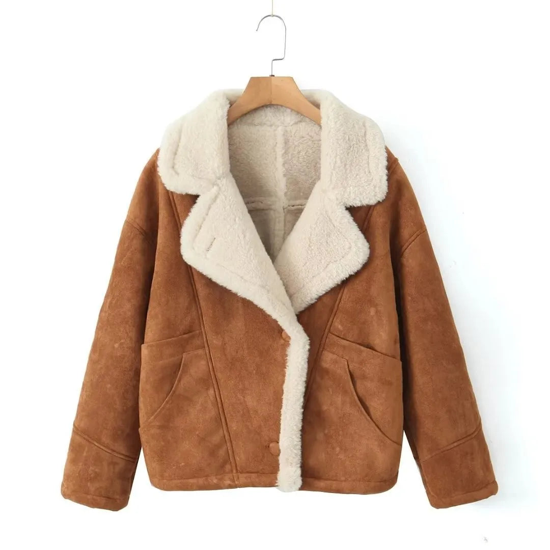 Women's Clothing 2024 Autumn and Winter New Fashion Casual Leather and Fur Lamb Wool