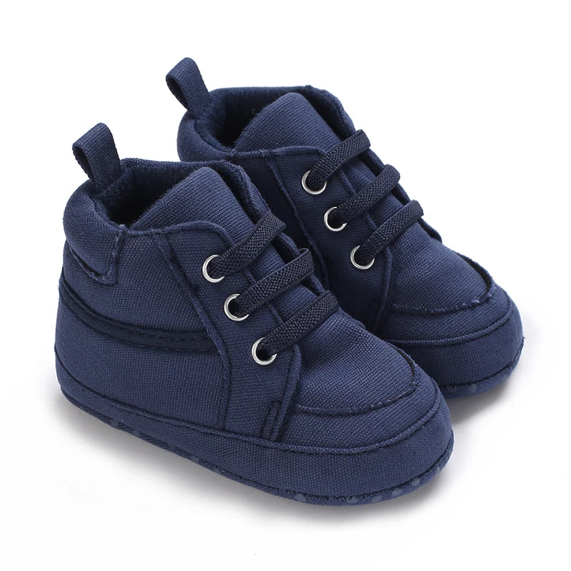 Baby Shoes Boys Girls High Top Casual Soft Sole Newborn Toddler Sports 0-18 Months