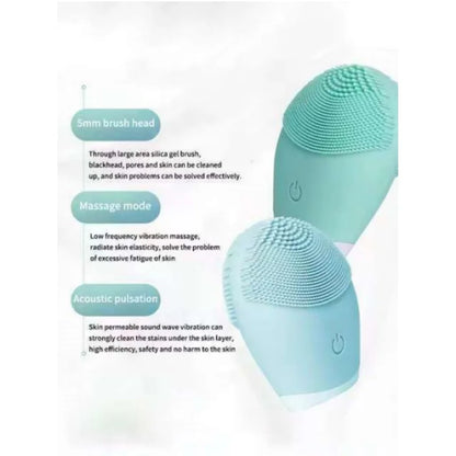 Electric Silicone Facial Cleanser Massager Skincare Massage Tool Beauty Machine Vibration