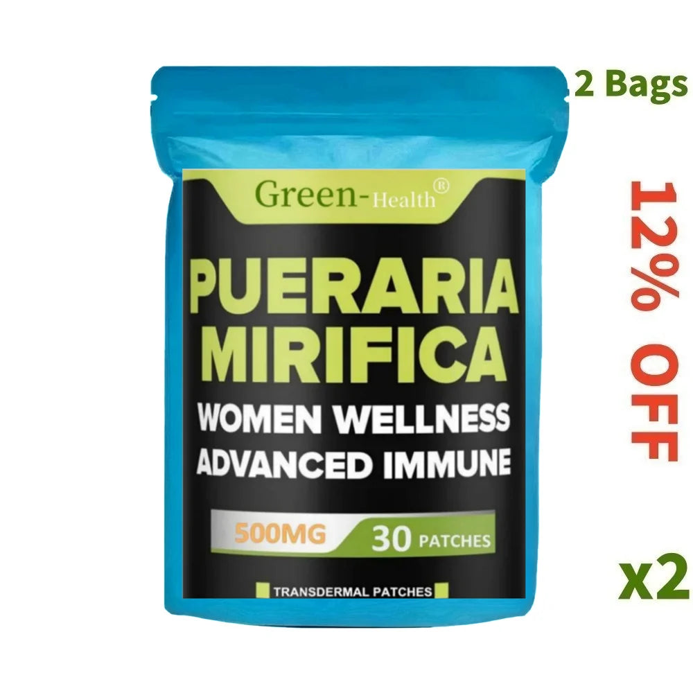 30 Patches Pueraria Mirifica Transdermal Patches Support Women's Wellness Naturally, Immune System & Energy