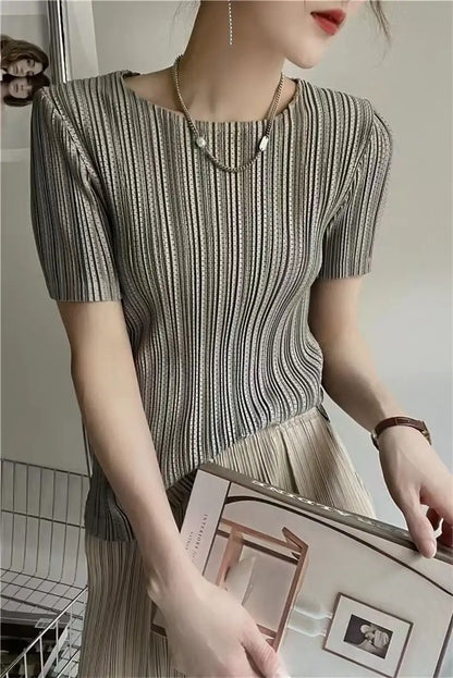Women Miyake Pleated Top