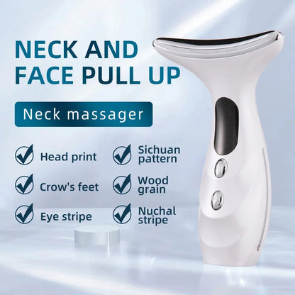 NEW EMS Microcurrent Chin Lifting Face Neck Beauty Device LED Photon Firming Rejuvenation