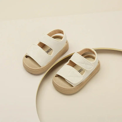 12-16cm Brand Girl's Summer Soft Closed-Toe Sandals,Solid Outdoor Casual Sandals