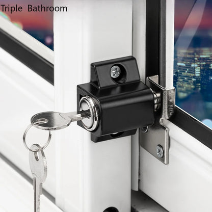 1 set of aluminum alloy telescopic window lock plastic steel sliding window anti-theft lock