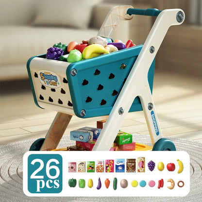 Kids Shopping Cart Play Set