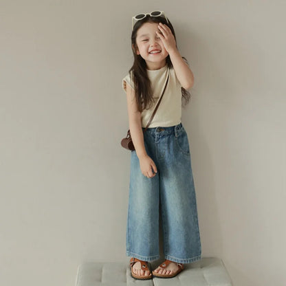 Kids Wide Leg Jeans