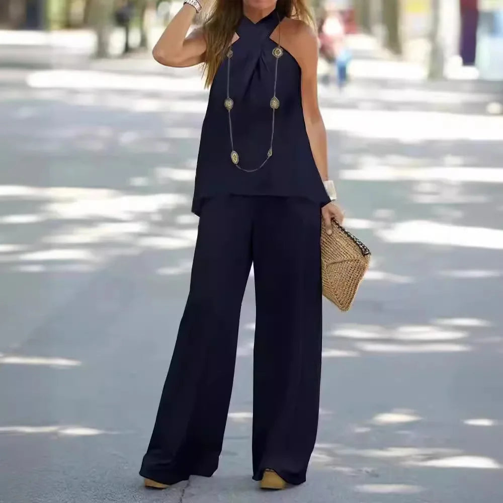 Women's Halter Neck Two-Piece Suit