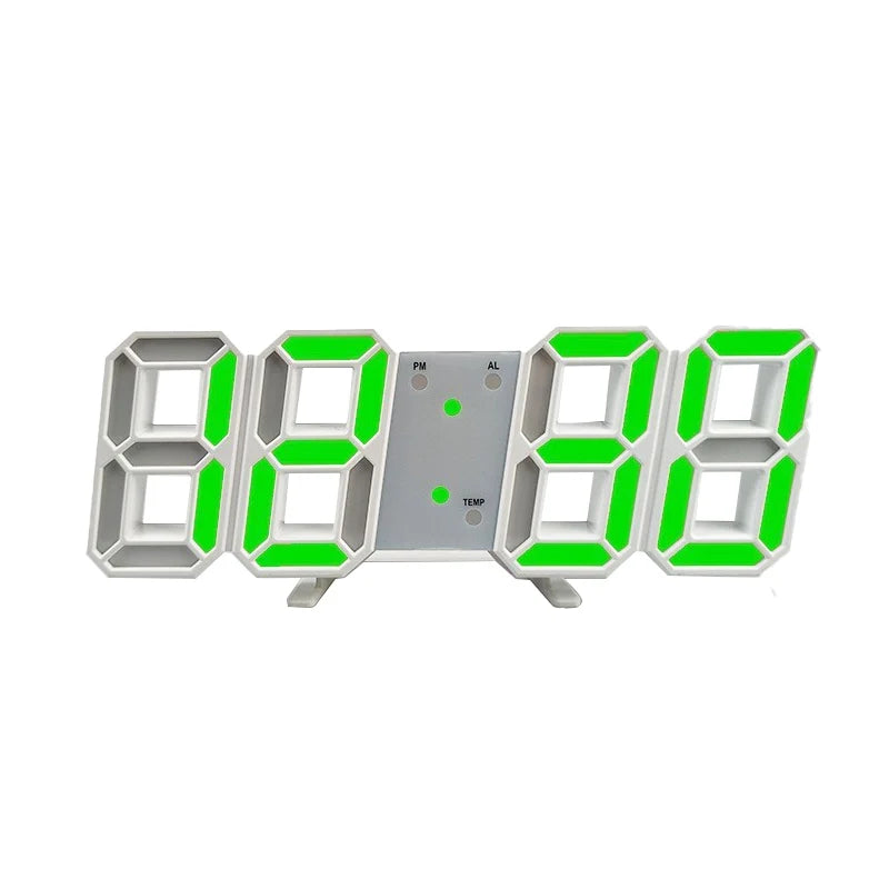 Simple Fashion Electronic Clock 3D Luminous Digital Clock Voice-activated Silent Alarm Clock
