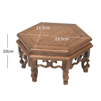 Wooden Retro Tea Tray Table Delicate Small Square Teapot Bases Bonsai Stand Vase Bonsai