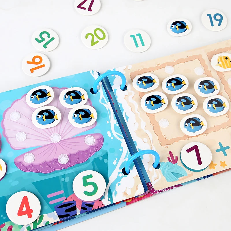 Montessori Baby Busy book My First Quiet Book Paste Early Learning Education Toy Children