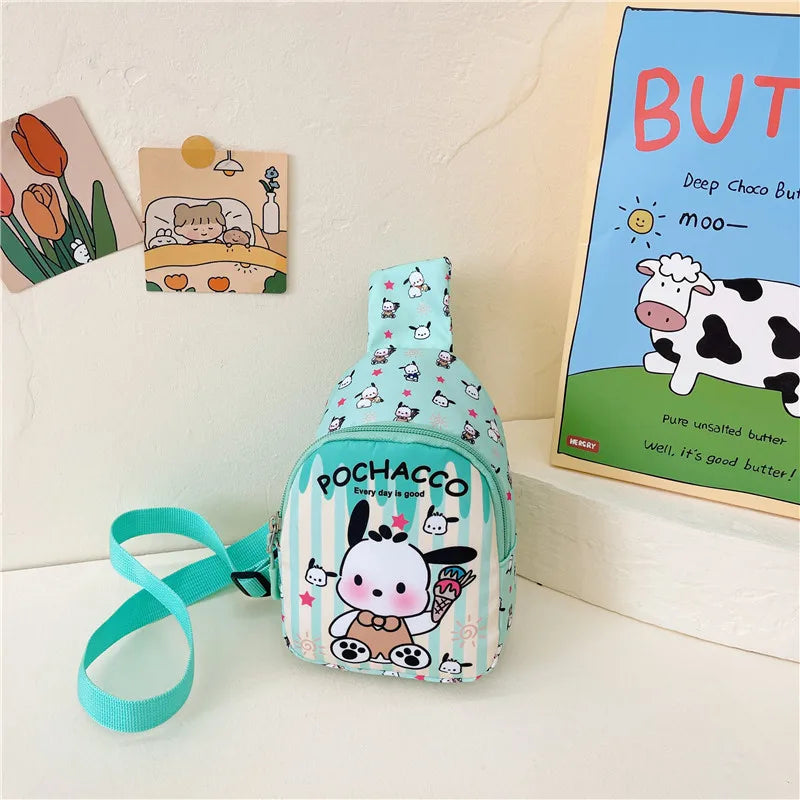 Sanrio Bag Cinnamoroll Bag Cartoon Shoulder Handbag Kuromi Kawaii Hello Kitty Chest Bags