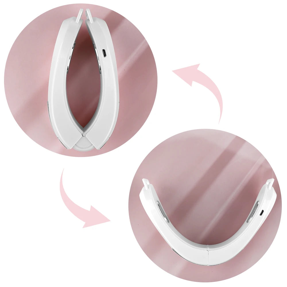 Face Lifting Device Red Blue Light Skin Rejuvenation V Line Facial Massage Double Chin Reducer