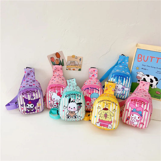 Sanrio Bag Cinnamoroll Bag Cartoon Shoulder Handbag Kuromi Kawaii Hello Kitty Chest Bags