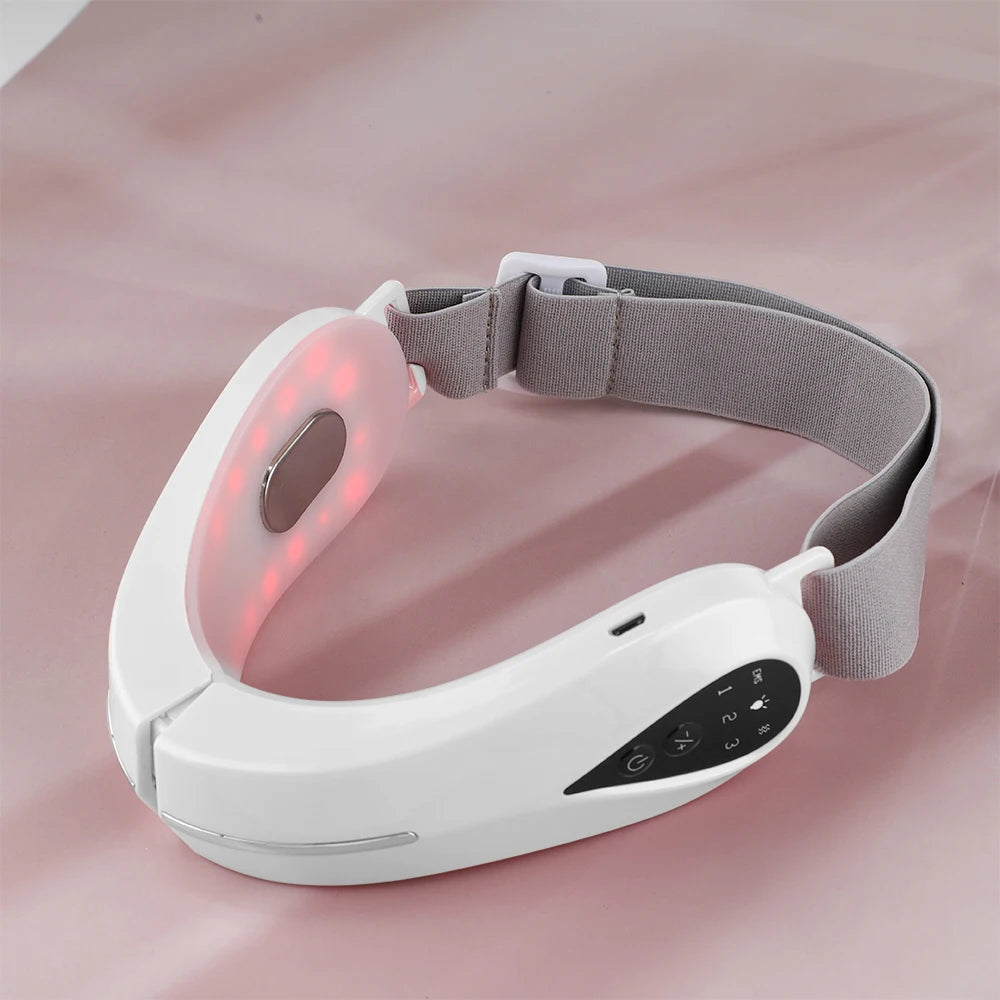 Face Lifting Device Red Blue Light Skin Rejuvenation V Line Facial Massage Double Chin Reducer