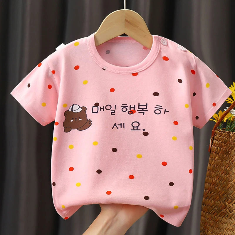 Children’s Cotton Cartoon T-Shirt