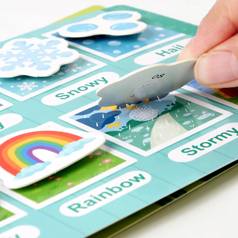 Montessori Baby Busy book My First Quiet Book Paste Early Learning Education Toy Children
