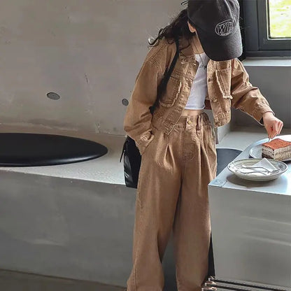 Girls Denim Jacket and Pants Set