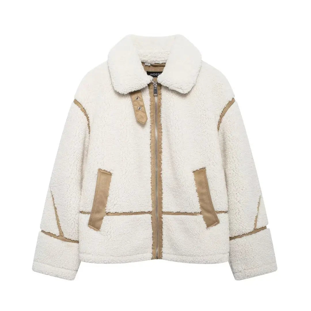 Women's Clothing 2024 Autumn and Winter New Fashion Casual Leather and Fur Lamb Wool