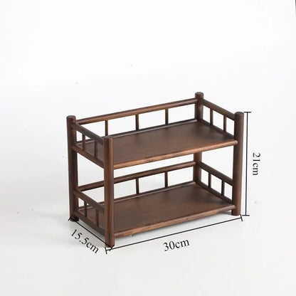 Solid Wood Tea Set Organizer