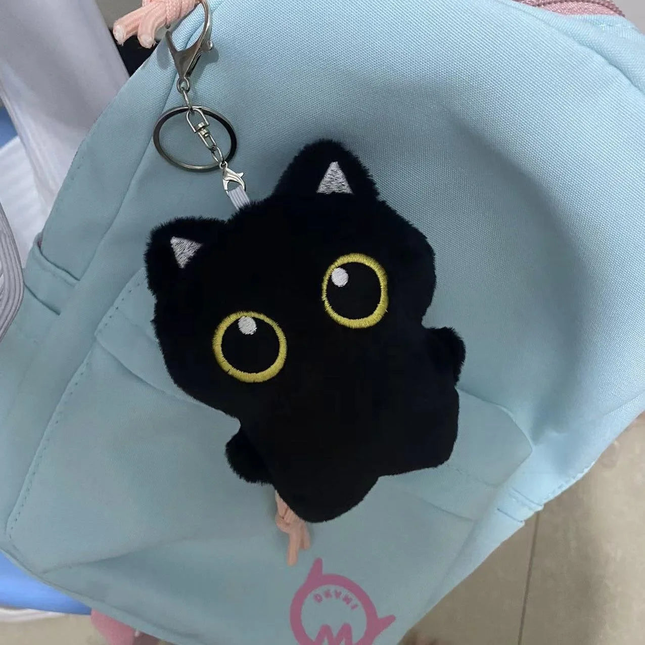 10cm Cute Black Cat plush toy Doll Small Pendant Cuddly Pillow Cushion Ins Black Cat Plush