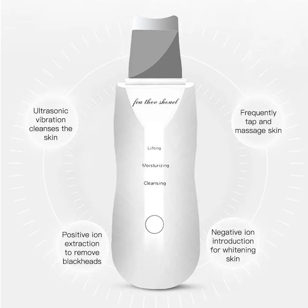 Electric Skin Scrubber Blackhead Remover Dead Skin Acne Scalper Vibration Facial Clean