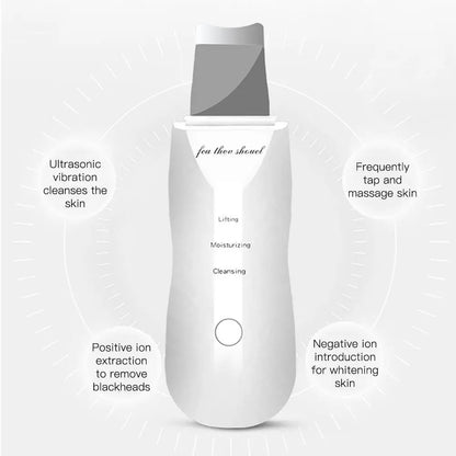 Electric Skin Scrubber Blackhead Remover Dead Skin Acne Scalper Vibration Facial Clean