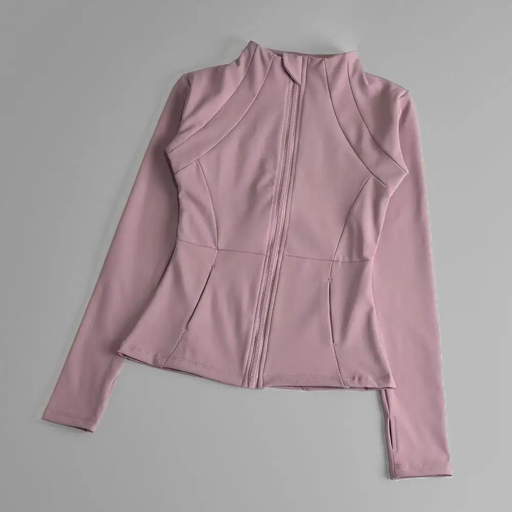 Yoga Clothes Windbreaker Sportswear Woman Running Long Sleeve Sweatshirt Sports Jackets