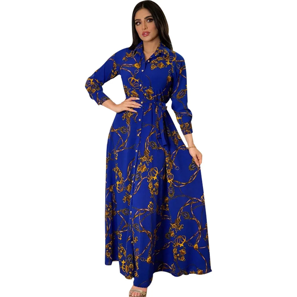 Women Elegant Long Shirt Dress