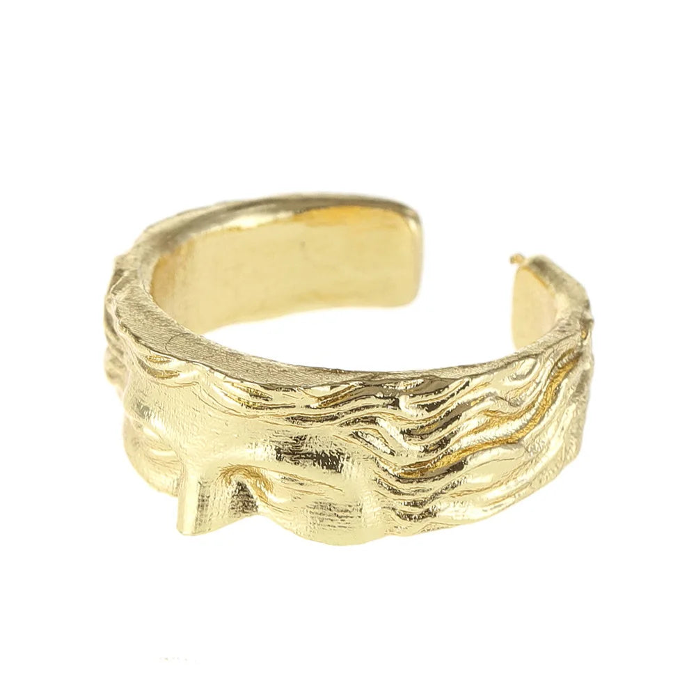 Creative Venus Mask Ring Vintage Thai Silver Relief Opening Adjustable Ring Confession Gift