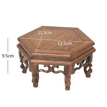 Wooden Retro Tea Tray Table Delicate Small Square Teapot Bases Bonsai Stand Vase Bonsai