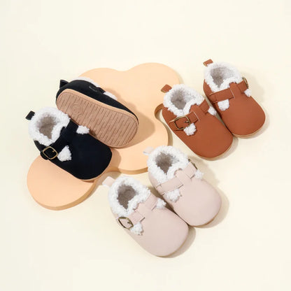 Winter Cute Baby Girls and Boys Warm Plush Non-slip Comfortable Prewalker Shoes High Quality Toddler Shoes First Walkers BMB4028