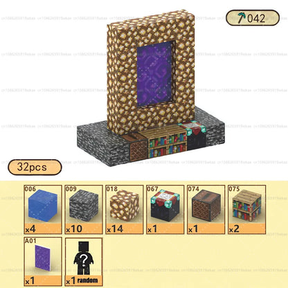 Magnetic Building Blocks Mine World Magnet Cube Set for Boy Girl Kid Age 3+ DIY Model