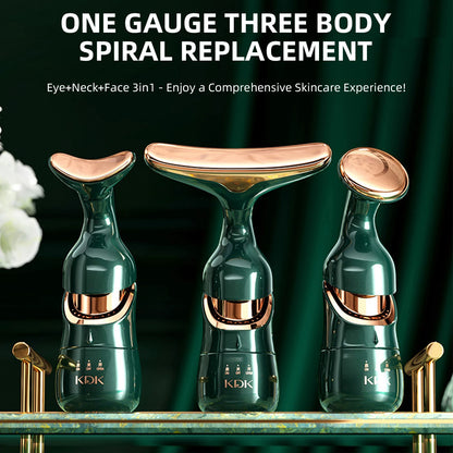 3 In 1 Facial Lifting Device Neck Facial Eye Massage Face Slimmer EMS Beauty Skin Tightening