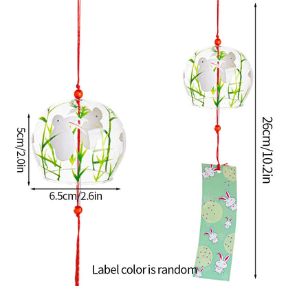 Japanese Style Wind Chimes Glass Decorative Wind Bell Garden Window Hanging Pendants