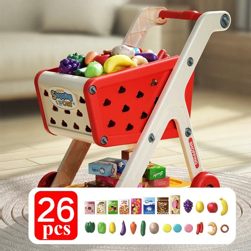 Kids Shopping Cart Play Set