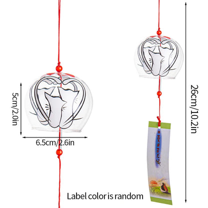 Japanese Style Wind Chimes Glass Decorative Wind Bell Garden Window Hanging Pendants