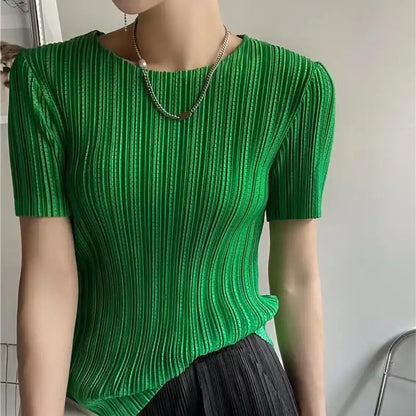 Women Miyake Pleated Top