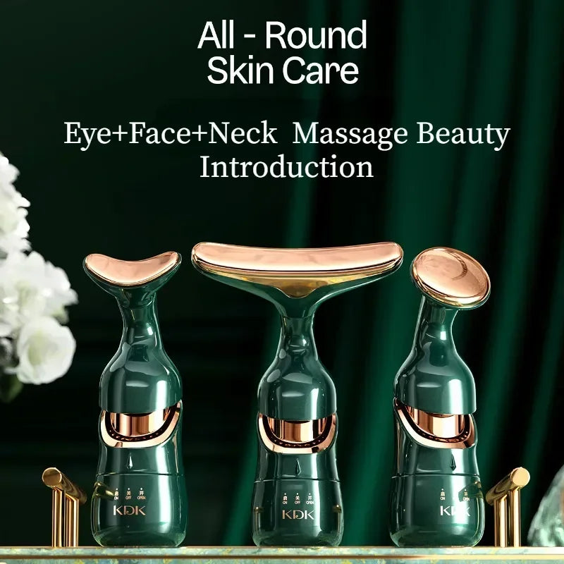 3 In 1 Facial Lifting Device Neck Facial Eye Massage Face Slimmer EMS Beauty Skin Tightening