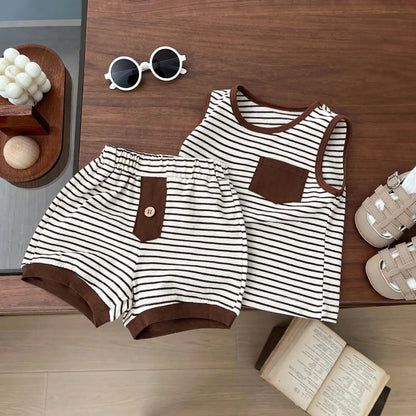 Kids Striped Summer Clothing Set