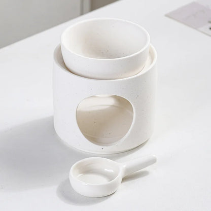 100ml Black Ceramics Essential Oil Incense Burner Spa Yoga Candel Heating Censer