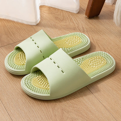 PVC Unisex Slippers Massage Wellness Home Slippers Comfortable Breathable Indoor Slippers