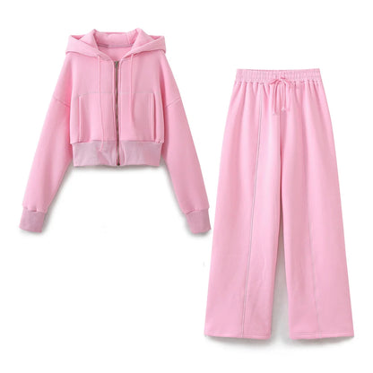 Women Pink Hooded Sweatshirt