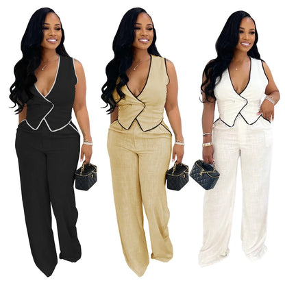Women Elegant Pants Suit Set