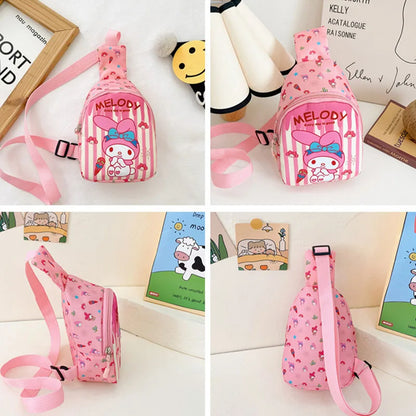 Sanrio Bag Cinnamoroll Bag Cartoon Shoulder Handbag Kuromi Kawaii Hello Kitty Chest Bags