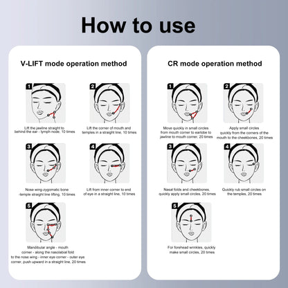 Luxurious Leather Gift Box Packaging Red Beauty Device Large-Area Facial Contact Guide