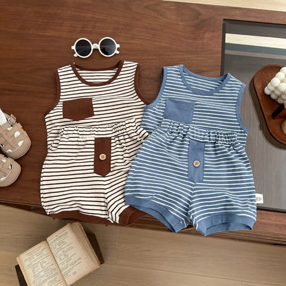 Kids Striped Summer Clothing Set