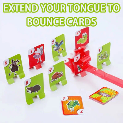 Frog Lizard Mask Wagging Tongue Lick Cards Board Games for Children Family Party Toys