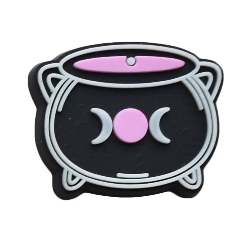 1pcs Women's Shoe Charms Halloween Witches Skull Shoe Accessories Decorations Buckle for Kids Boys Girls Gifts